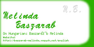 melinda baszarab business card